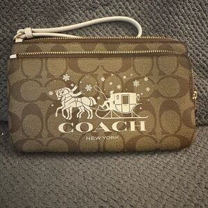 Coach double wristlet